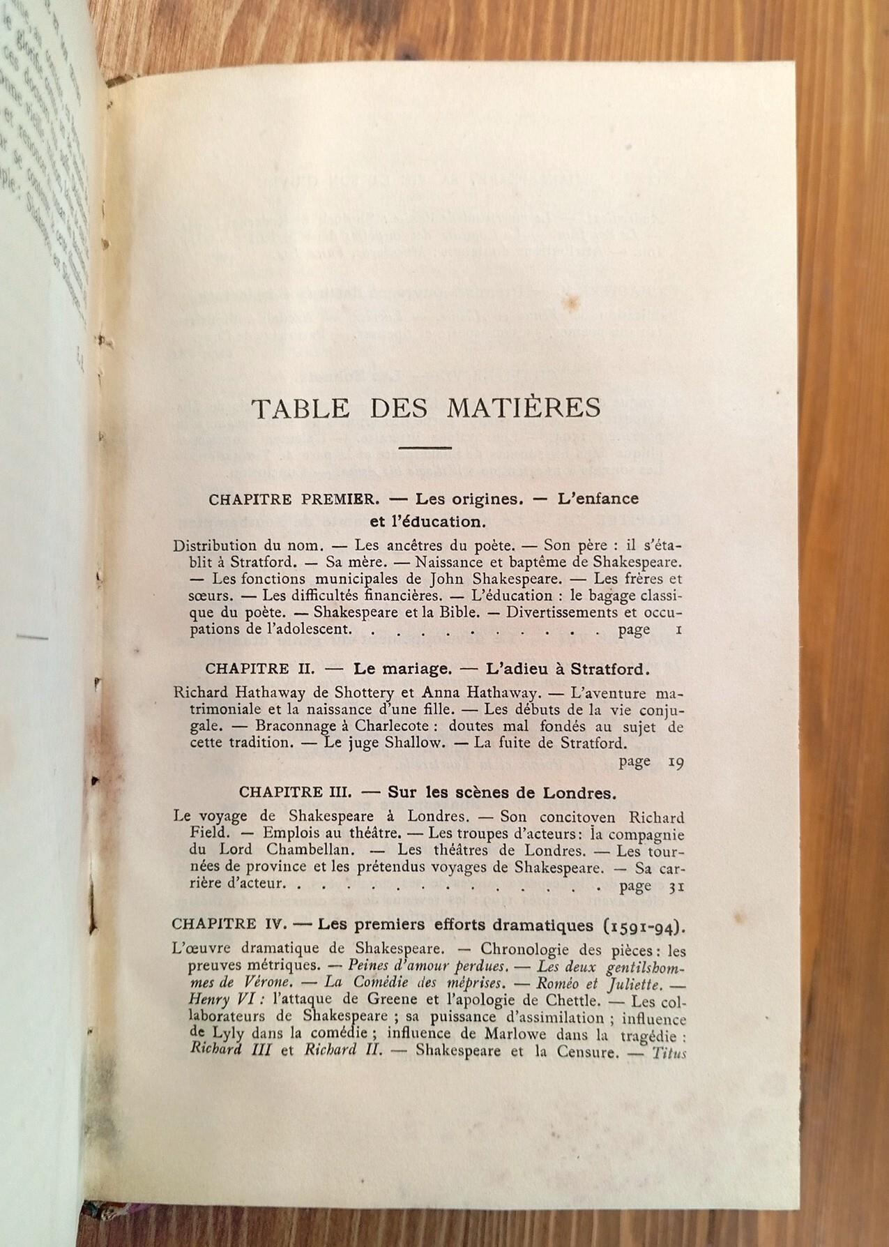 Shakespeare : sa vie et son oeuvre