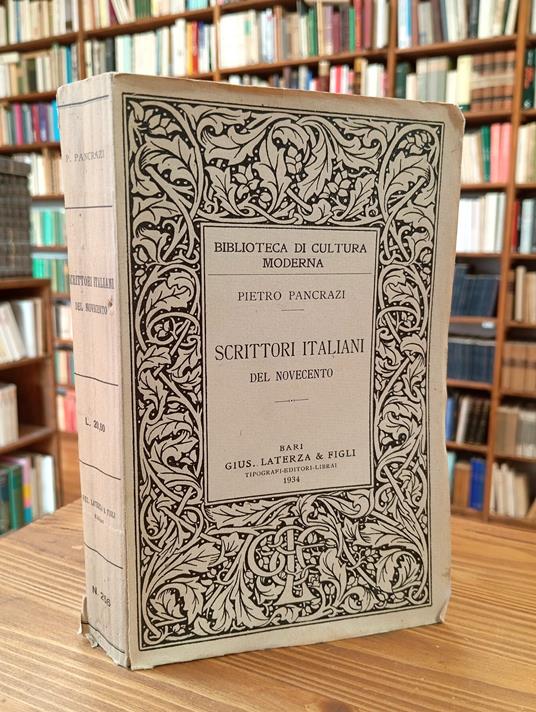 Scrittori italiani del Novecento - Pietro Pancrazi - copertina