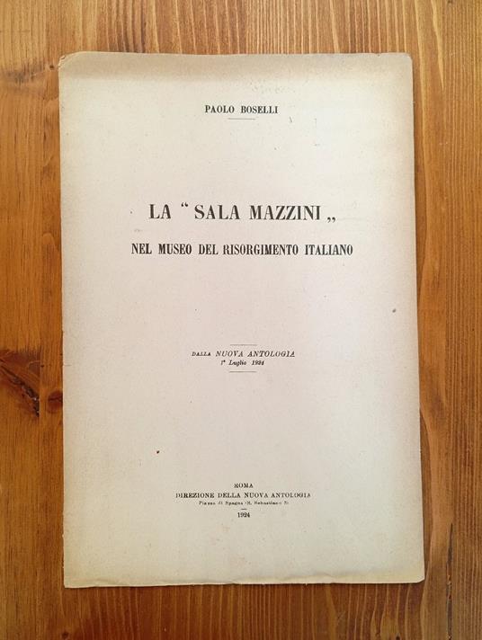 La "Sala Mazzini" nel Museo del Risorgimento Italiano - Paolo Boselli - copertina