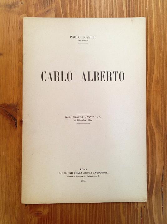 Carlo Alberto - Paolo Boselli - copertina