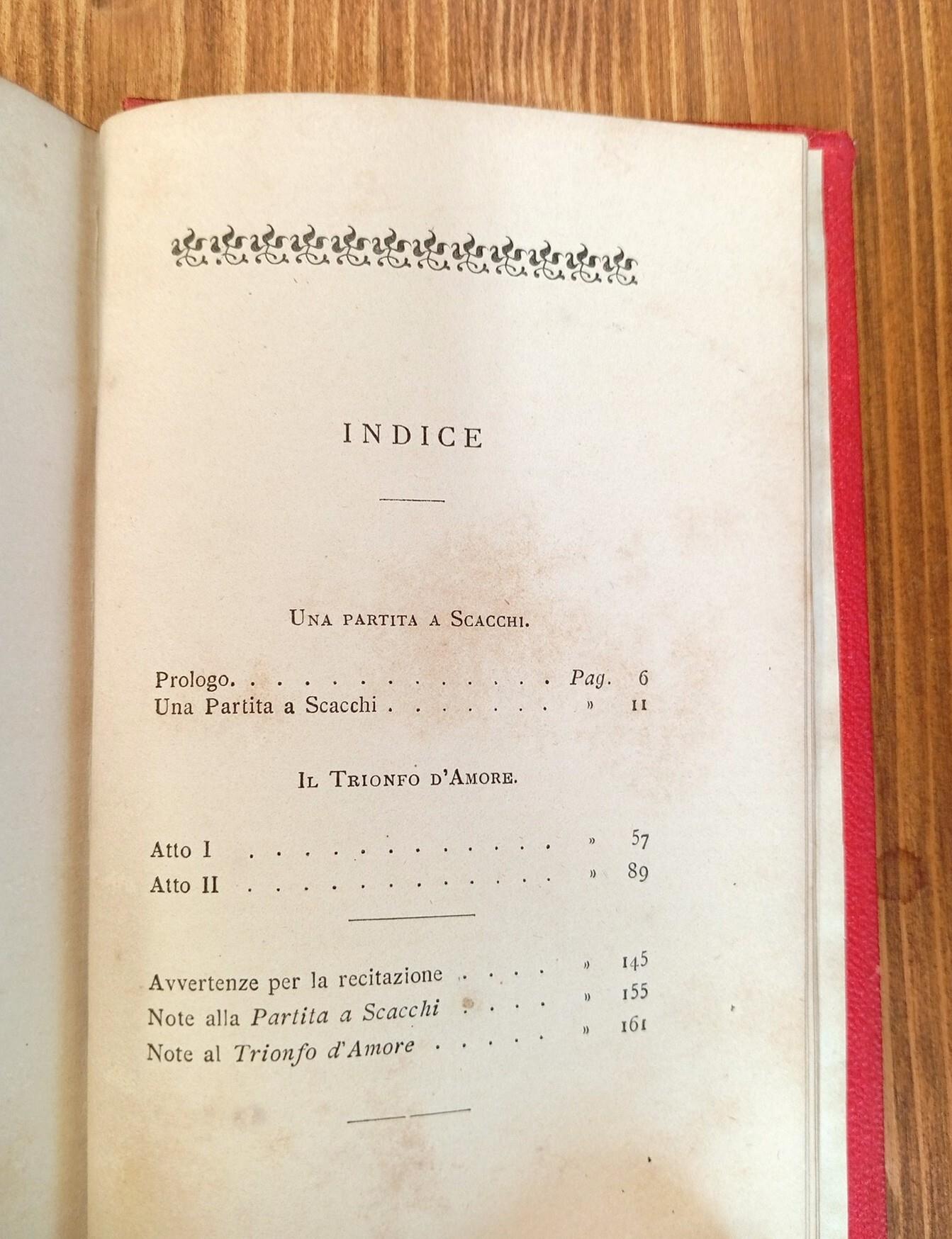 Una partita a scacchi - Il trionfo d'amore