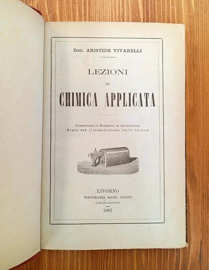 Lezioni di chimica applicata - copertina