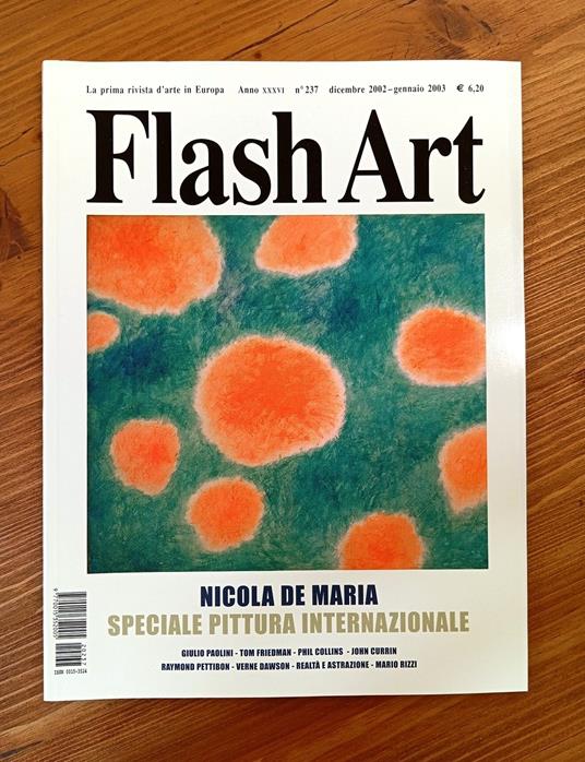 Flash Art - anno XXXVI, n. 237, dicembre 2002 - gennaio 2003 - copertina