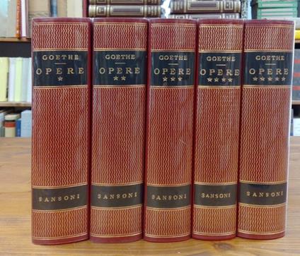 Opere 5 volumi - Johann Wolfgang Goethe - copertina