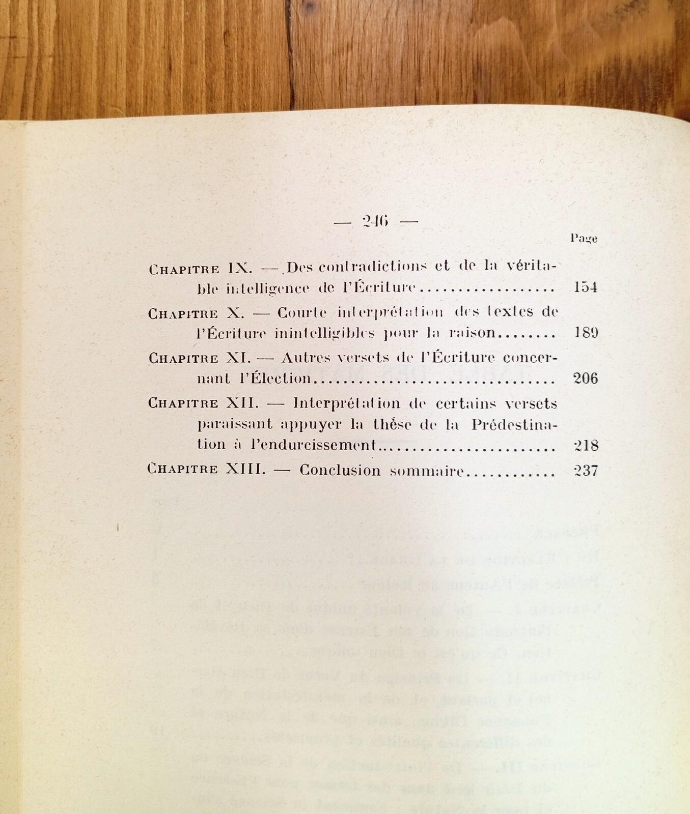 De l'Élection de la Grâce ou de la volonté de Dieu envers les Hommes