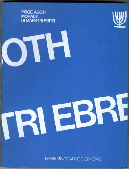 Morale di maestri ebrei - copertina