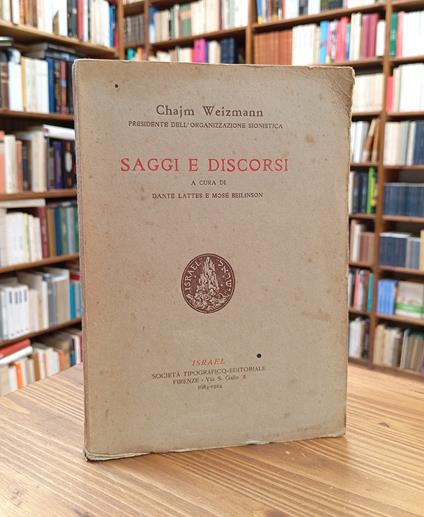 Saggi e discorsi - Chaim Weizmann - copertina