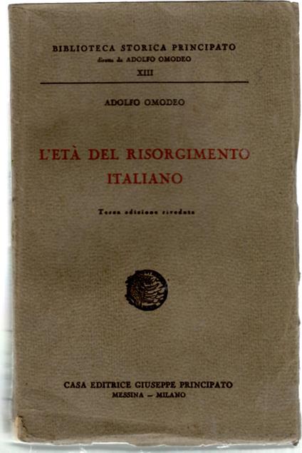 L' età del Risorgimento italiano - Adolfo Omodeo - copertina