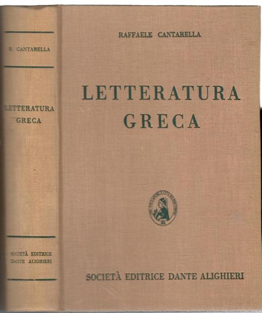 Letteratura greca - Raffaele Cantarella - copertina