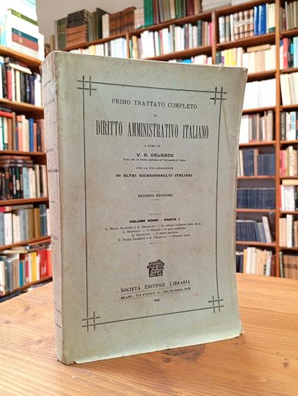 Primo trattato completo di diritto amministrativo italiano. Volume nono, parte prima - copertina