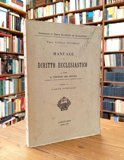 Manuale di diritto ecclesiastico. Vol. II: Parte speciale - copertina