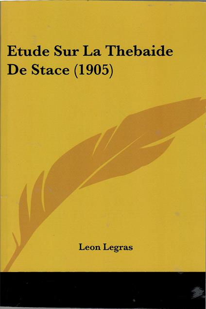 Etude Sur La Thebaide De Stace - copertina