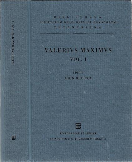 Facta et dicta memorabilia vol I Libri I-IV - copertina