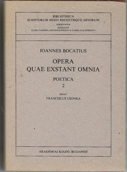 Opera quae exstant omnia: poetica 2 - copertina