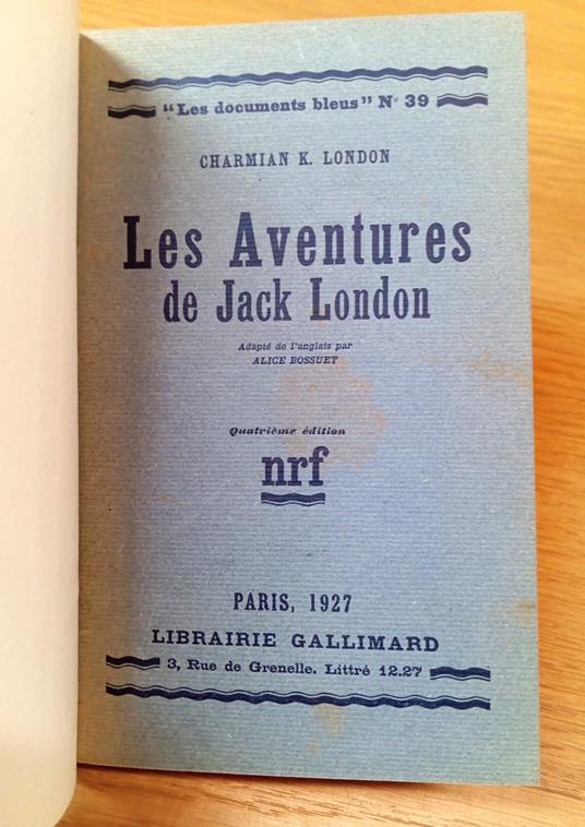 Les aventures de Jack London - copertina