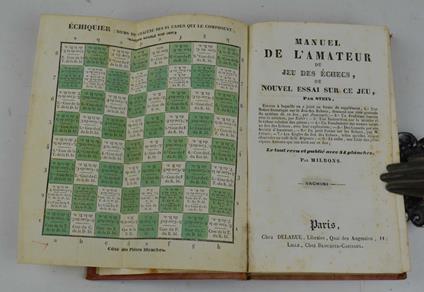 Manuel de l'amateur du jeu des échecs, ou nouvel essai sur ce jeu... Le tout revu et publié avec 34 planches, par Milbons - Stein - copertina