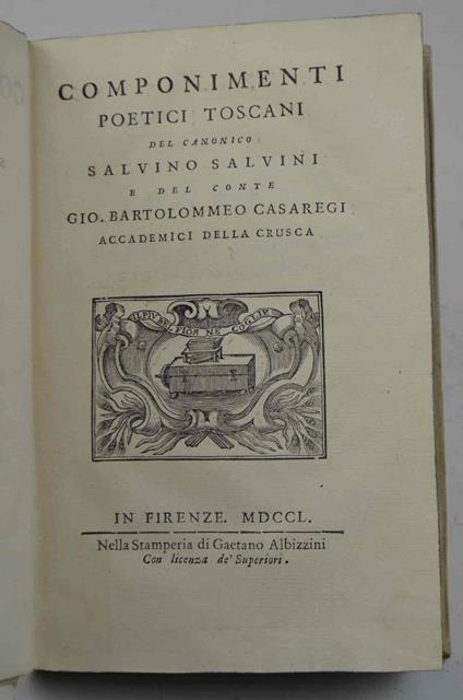 Componimenti poetici toscani - copertina