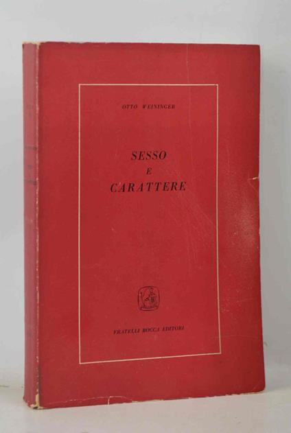 Sesso e carattere - copertina