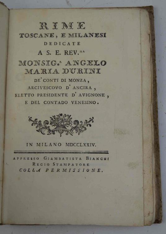 Rime toscane, e milanesi.. - copertina