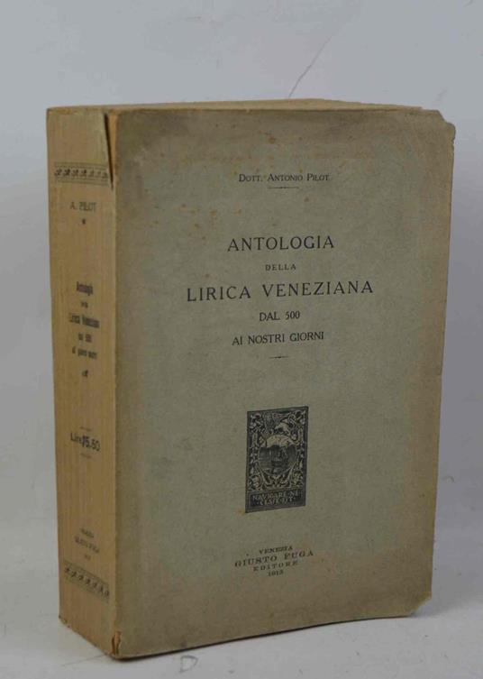 Antologia della Lirica Veneziana dal 500 ai nostri giorni - copertina