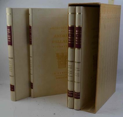 Architettura di Andrea Palladio vicentino di nuovo ristampata, di Figure in Rame diligentemente intagliate arricchita, corretta, e accresciuta di moltissime Fabbriche inedite con le osservazioni dell'Architetto N. N. e con la traduzione francese - Palladio Andrea. - copertina