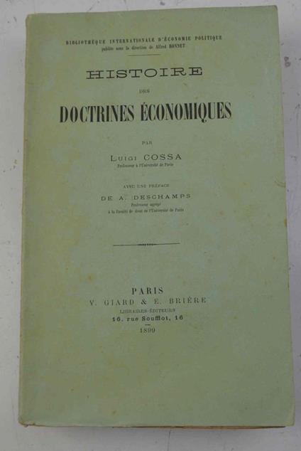 Histoire des doctrines économiques.. - copertina
