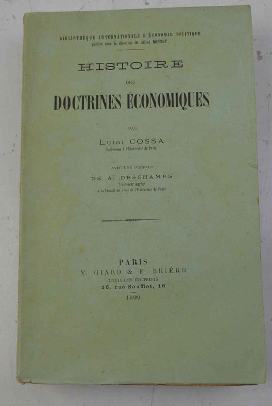 Histoire des doctrines économiques.. - copertina