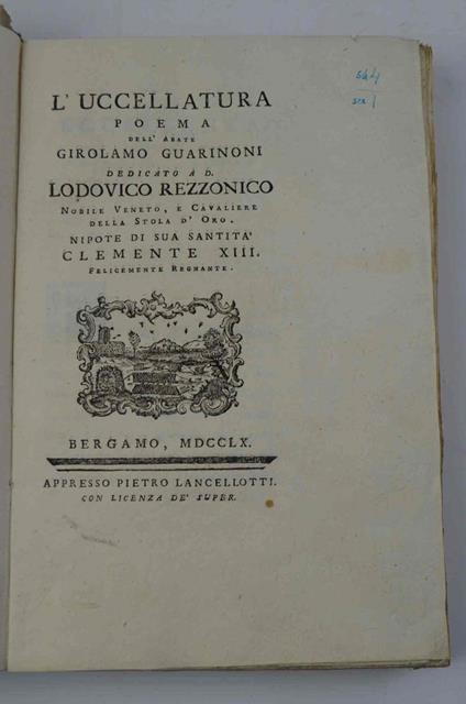 L' uccellatura. Poema - copertina