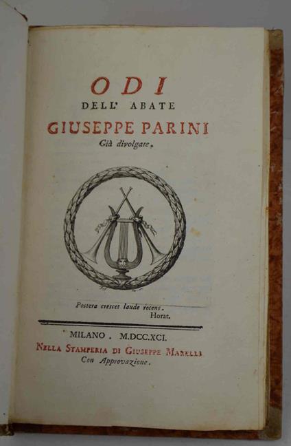 Odi - Giuseppe Parini - copertina