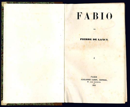 Fabio - Pierre De Lancy - copertina