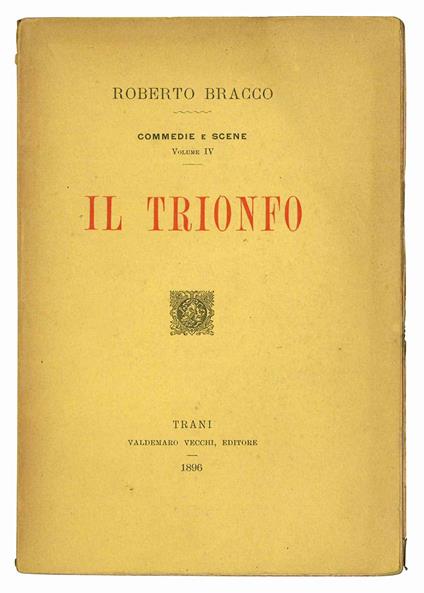 Il trionfo - Roberto Bracco - copertina