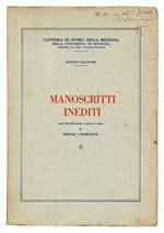 Manoscritti inediti con introduzione e note a cura di Isidoro Ghibellini