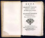 Deca di orazioni volgari composte e recitate in varie citta' d'Italia da Francescantonio Zaccaria della Compagnia di Gesù