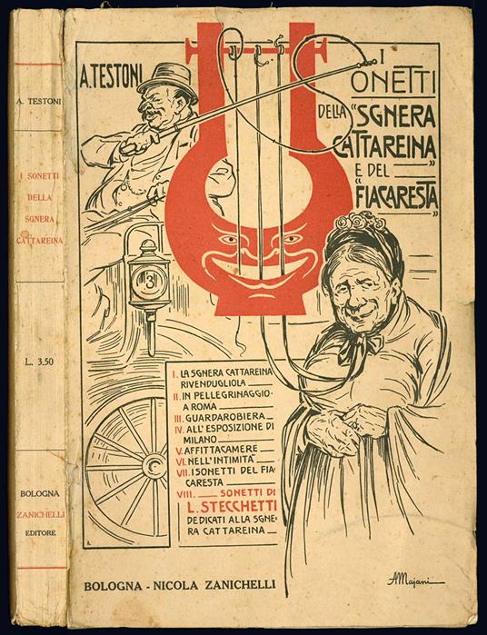 La Sgnera Cattareina e El Fiacaresta con sonetti alla Sgnera Cattareina di Lorenzo Stecchetti. Seconda edizione - Alfredo Testoni - copertina