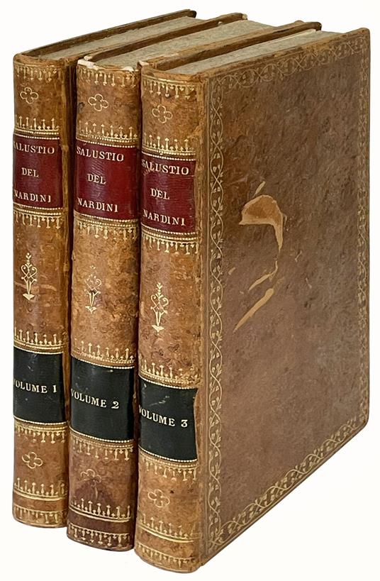 Opere di C. C. Sallustio in italiano recate dall'abate Bartolommeo Nardini membro del magistrato di revisione col testo a fronte e con note. Volume I (-III) - Gaius Sallustius Crispus - copertina