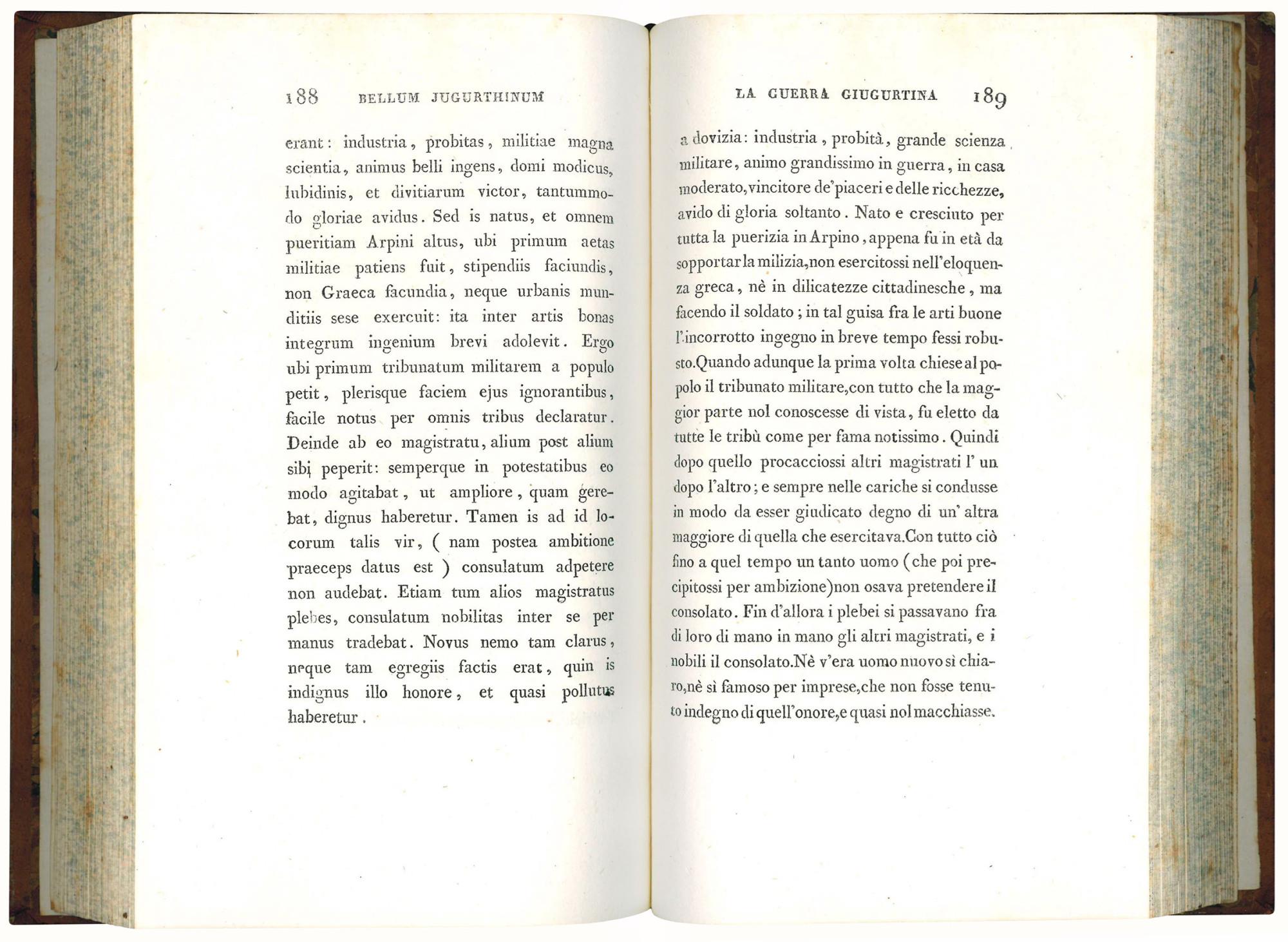 Opere di C. C. Sallustio in italiano recate dall'abate Bartolommeo Nardini membro del magistrato di revisione col testo a fronte e con note. Volume I (-III)