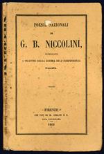 Poesie nazionali di G. B. Niccolini, pubblicate a profitto della guerra dell'indipendenza italiana
