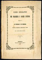 Cenni biografici dei marchesi e duchi estensi, signori di Ferrara e di Modena della Teresa Ferrari Bosi fra i poeti Corinna Felsinea