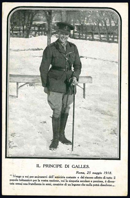 Cartolina in bianco e nero (mm140x92), non scritta - Principe Di Galles - copertina