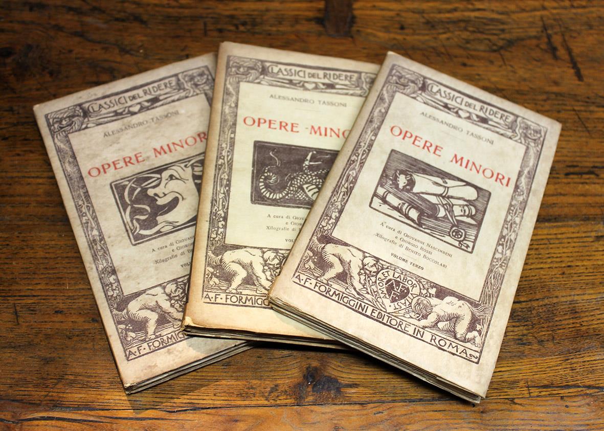 Opere minori. A cura di Giovanni Nascimbeni e Giorgio Rossi. Xilografie di Benito Boccolari. Volume primo (-terzo)