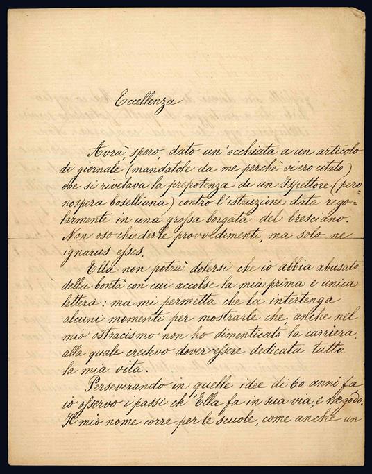 Lettera autografa. Milano: 2 settembre 1891 - Cesare Cantù - copertina