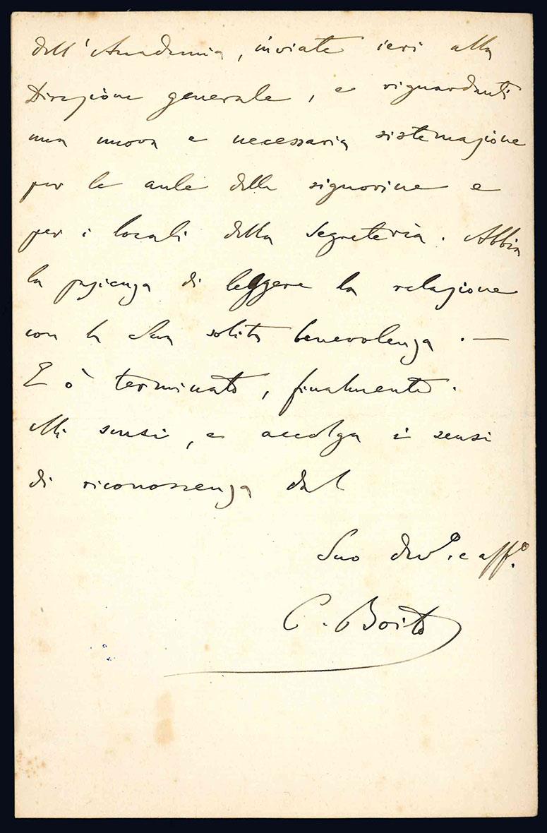 Lettera autografa. Milano: 17...1903