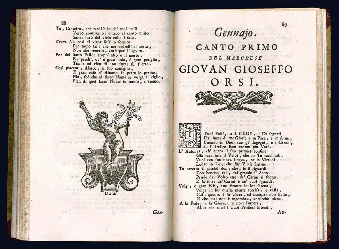 Memorie intorno alla vita del marchese Giovan Gioseffo Orsi bolognese raccolte dal proposto Lodovico Antonio Muratori... S'aggiungono le Rime del detto marchese Orsi, e quelle dell'Accademia fatta in Bologna per la di lui morte