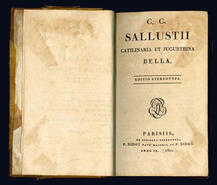 Catilinaria et jugurthina bella. Editio stereotypa - Gaius Sallustius Crispus - copertina