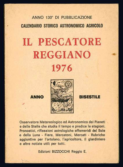 Il pescatore reggiano 1976. Anno bisestile. Calendario storico astronomico agricolo - Emilia Reggio - copertina