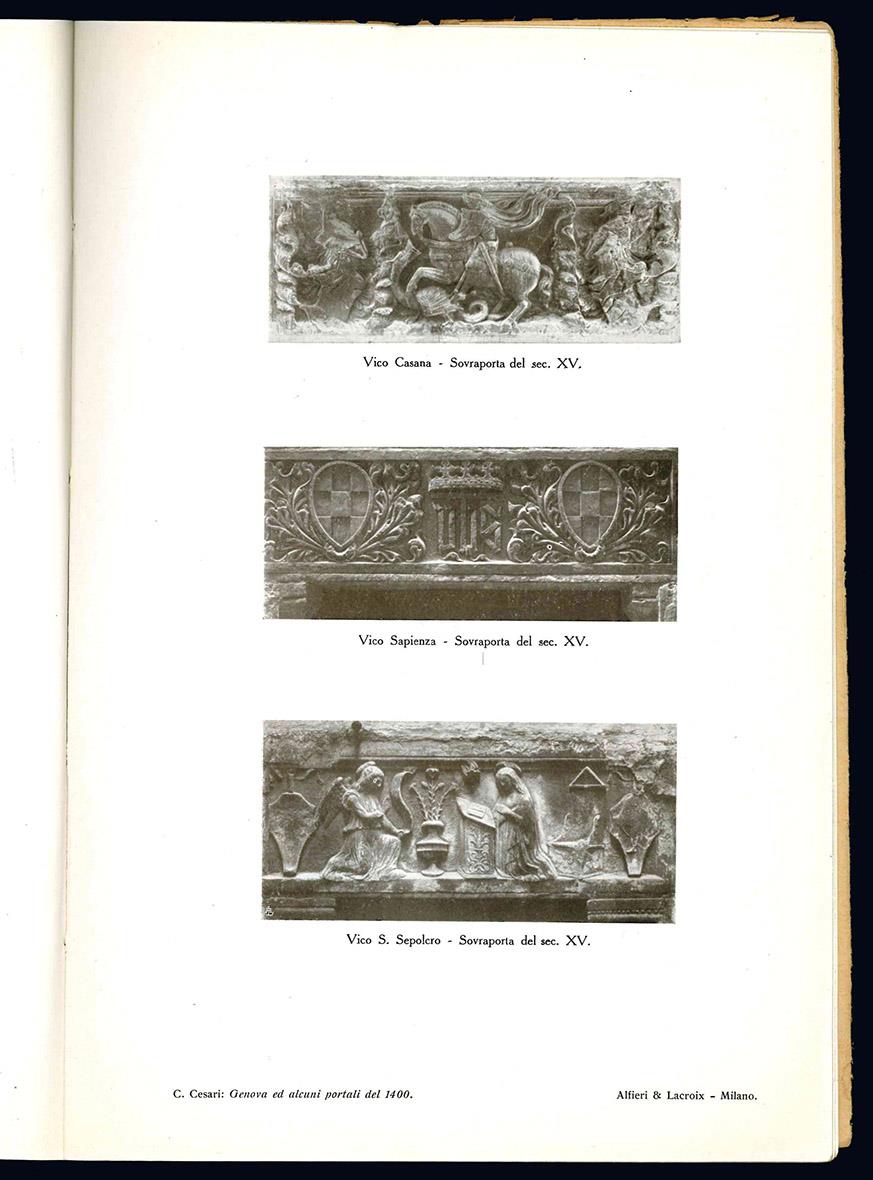 Genova ed alcuni portali del 1400. 8 tavole