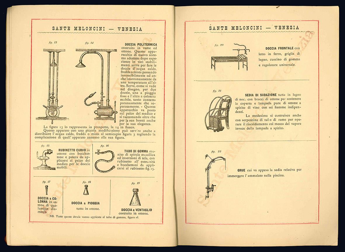 Premiata officina meccanica-idraulica con fonderia in metalli. Catalogo illustrato