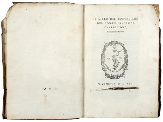 Il libro del cortegiano del conte Baldessar Castiglione, nuovamente ristampato - Baldassarre Castiglione - copertina