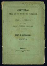 Compendio delle lezioni di chimica inorganica date nella R. Università di Modena ed in parte nella R. Scuola militare in Modena. Fascicolo N.1