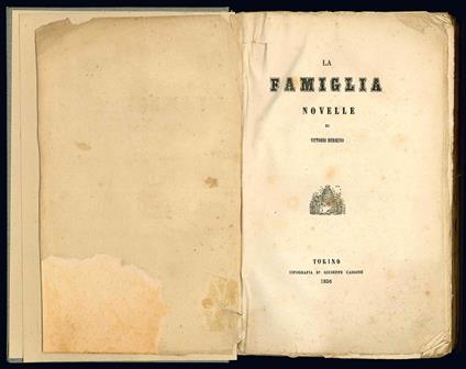 La famiglia. Novelle - Vittorio Bersezio - copertina